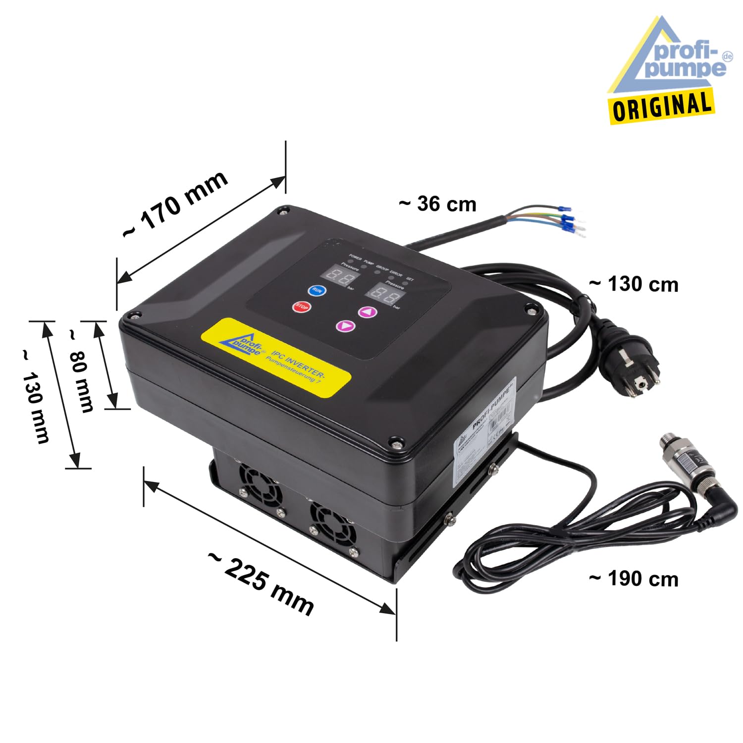 CONTROLLER POMPA CON INVERTER PRESSOSTATO cablato Pressostato Controller automatico Monitor di flusso per pompa acqua sanitaria pompa da pozzo (controllo pompa INVERTER 7-2.2KW 1 * 230V/3 * 230V)