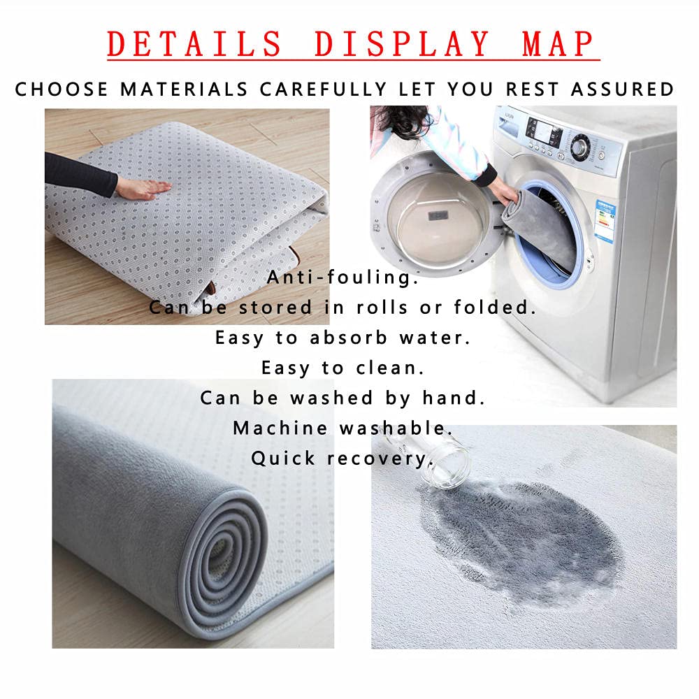 Alfombra de terciopelo coral de alta calidad, 100 x 200 cm, espuma viscoelástica suave, esponjosa, antideslizante, lavable, clásica, beige, alfombra para sala de estar, yoga, zona de juegos para niños