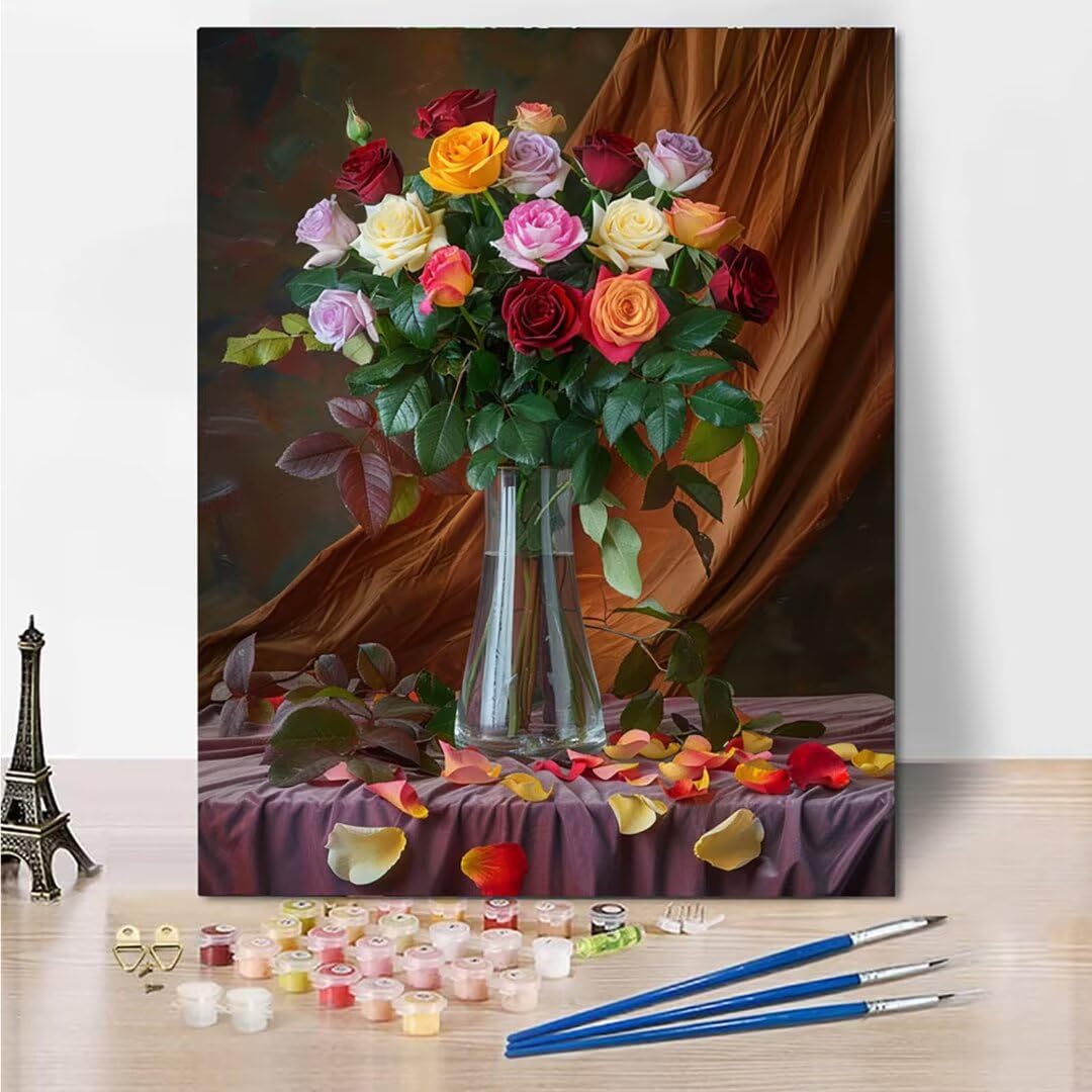 RNXAOPEN Dipingere con i Numeri Bambini, Passatempo per Adulti Kit Lavoretti Creativi per Bambini, Paint by Numbers Idee Regalo Bambina Bambino, Giochi Creativi Giochi Bambina name 70x95cm 1679-1
