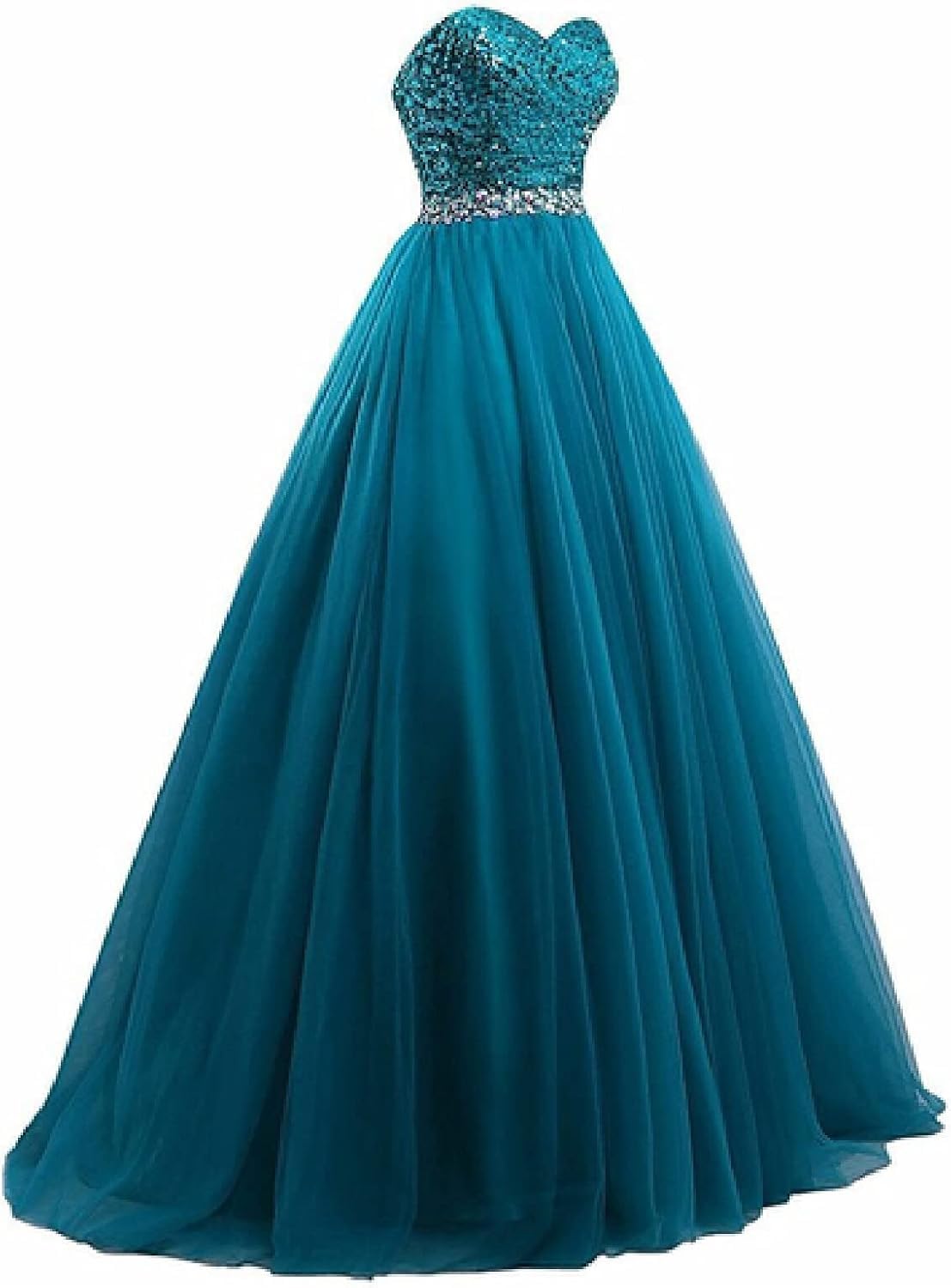 Robe de bal robes de demoiselles d'honneur longue perle malachite green 14