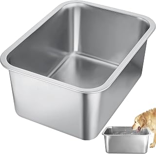 MEWTOGO 4-gallon stainless steel dog water bowl
