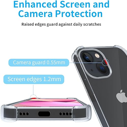 Miniatura 8 de Funda transparente para iPhone 11 con 2 protectores de pantalla, máxima protección de absorción de golpes, funda transparente para iPhone 11,