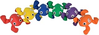 Count N Bags Bean Bag Frogs Numbered 1 Through 6 - Set of 6 - Assorted Colors