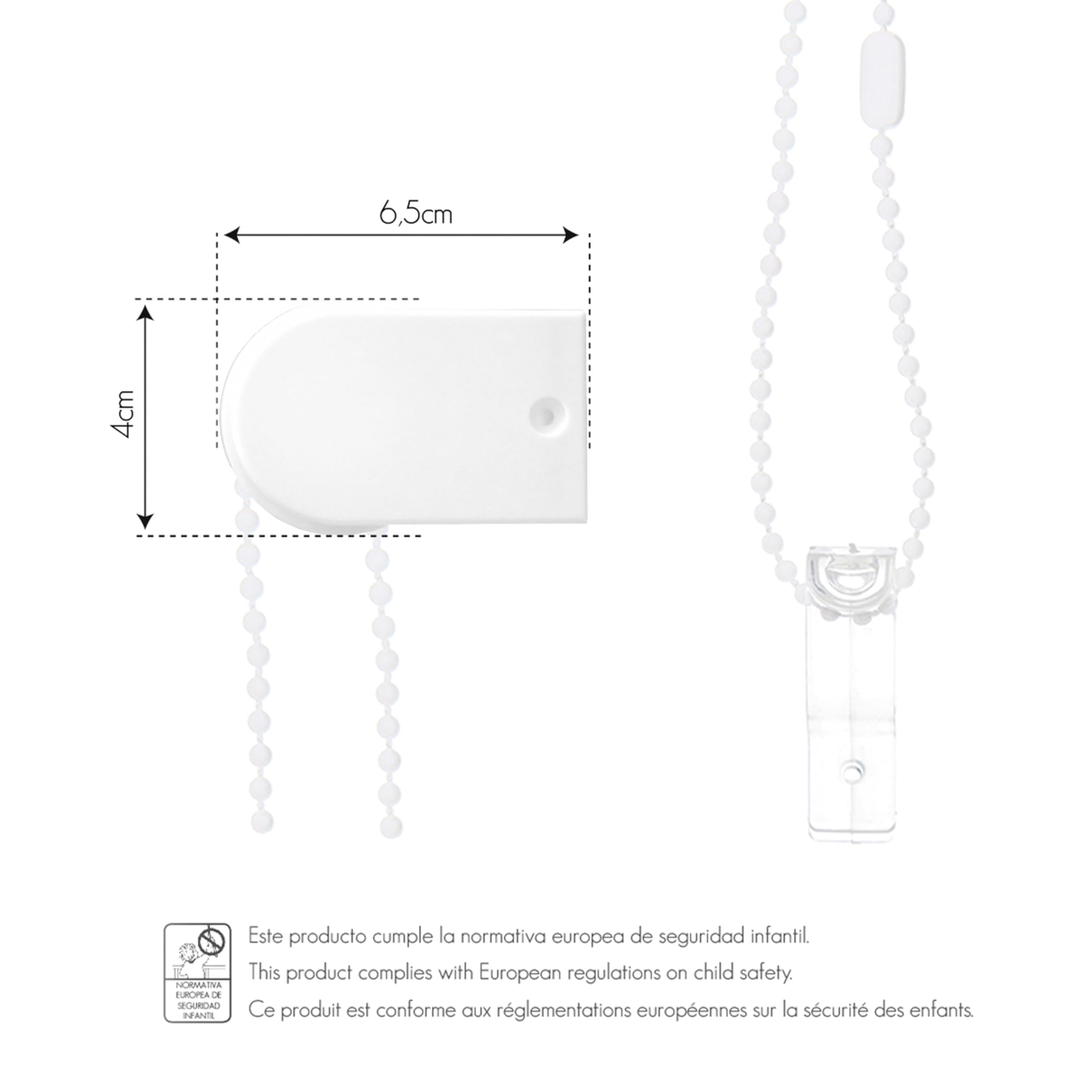Blindecor Store Enrouleur translucide sur Mesure Store Enrouleur sur Mesure Blanc cassé 125 x 250 cm Dimensions du Tissu 122 x 245 cm