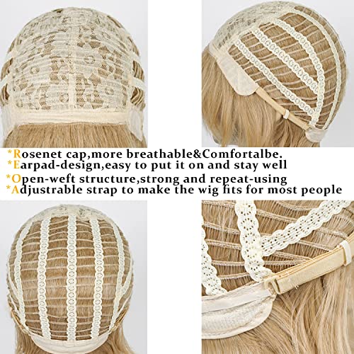 Image of Max Beauty Unisex Anime Blonde Wig, Short Cosplay Wigs With Bangs Heat Resistant Hair for Party and Halloween for Gift + Free Cap