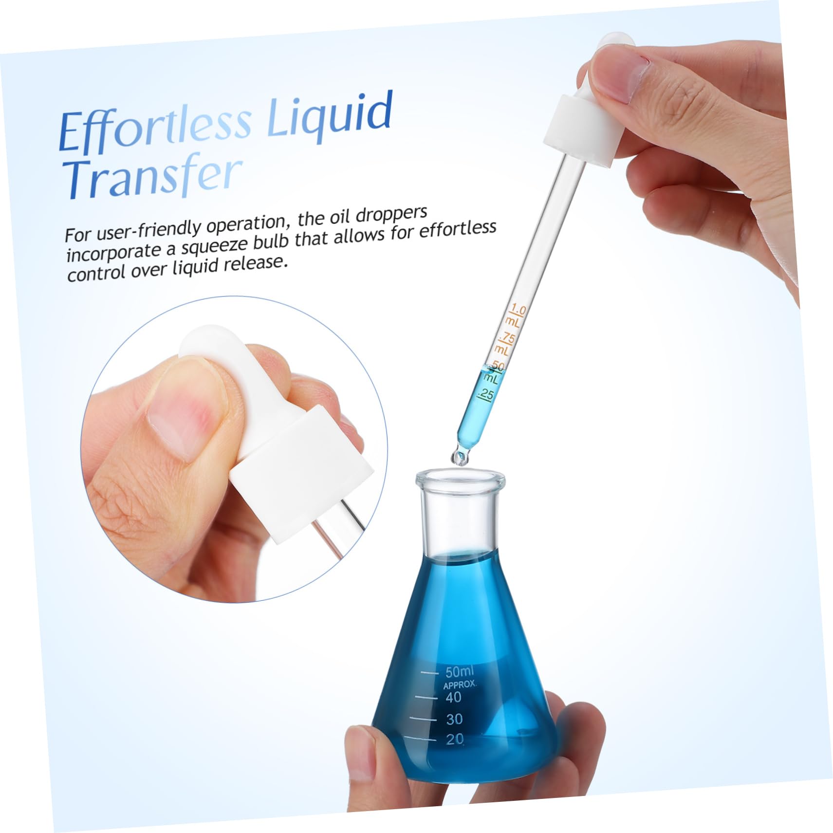 SOLUSTRE 30 Piezas Punta Cuentagotas Aceites Esenciales Pipeta Experimento Pipeta Cuentagotas De Laboratorio Pipeta De Transferencia Cuentagotas De Medición Cuentagotas De Vidrio