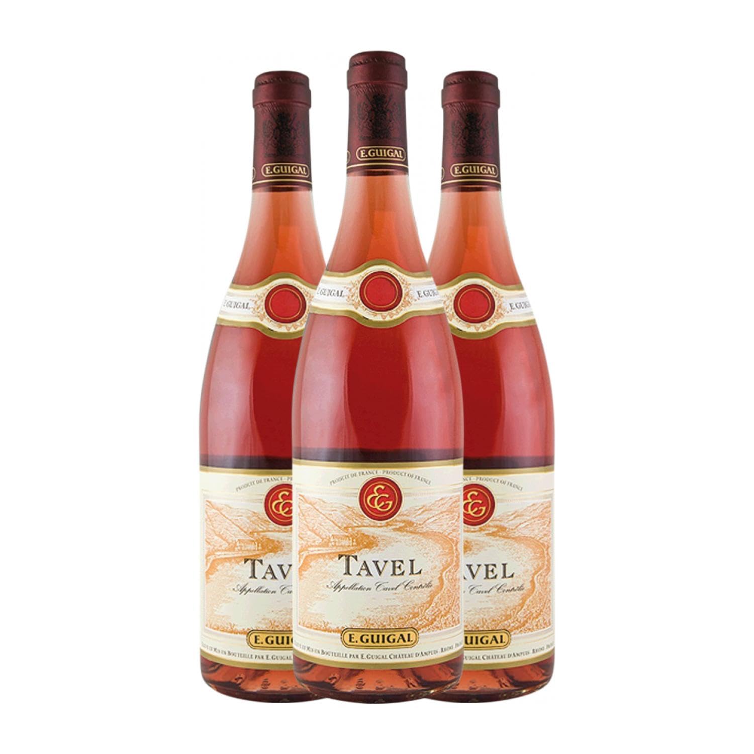 E. Guigal Rosé Tavel 75 cl Vino rosado (Caja de 3 Botellas de 75 cl)