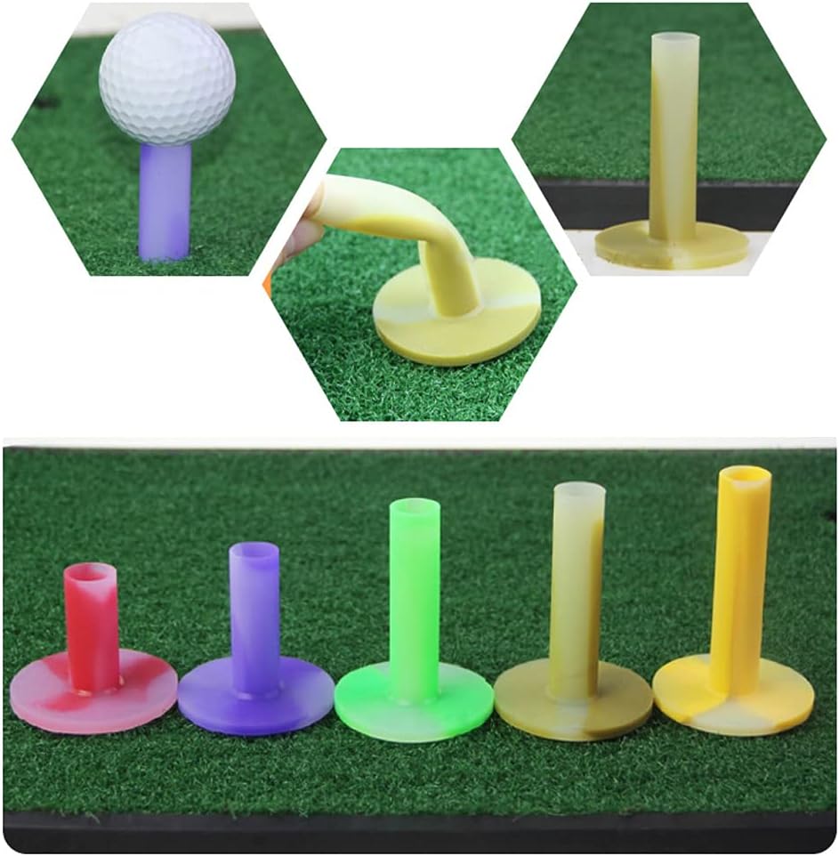review PXRJE Rubber Golf Tees for Mats, 5 pcs Mixed Size, Suitable for Golf Range Mats, Outdoor Training and Backyard