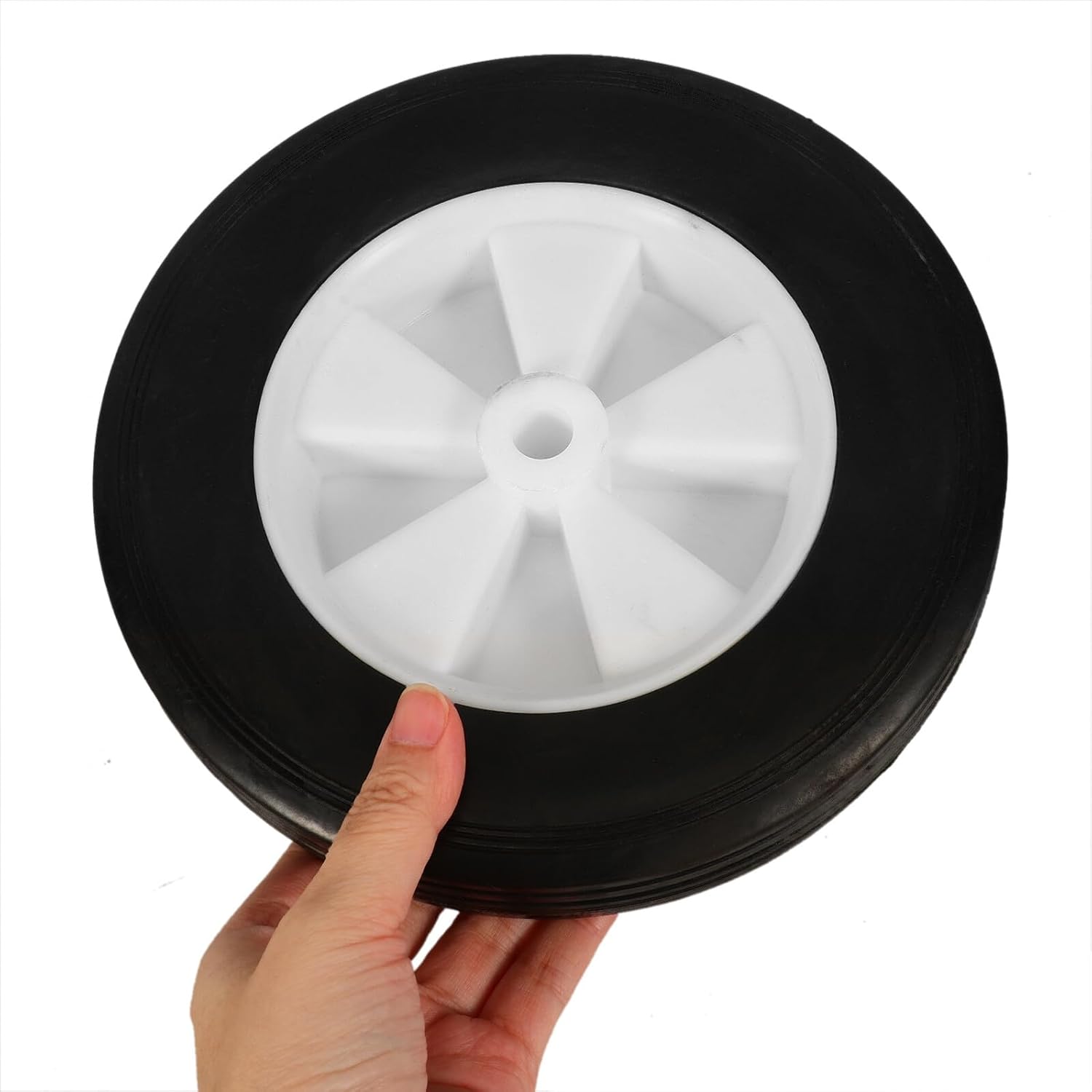 UPKOCH Solid Rubber Mower Wheels 8-inch Replacement Grass Lawn Mower Wheels for Outdoor Folding Cart and Barbecue Rack for Lawn Equipment