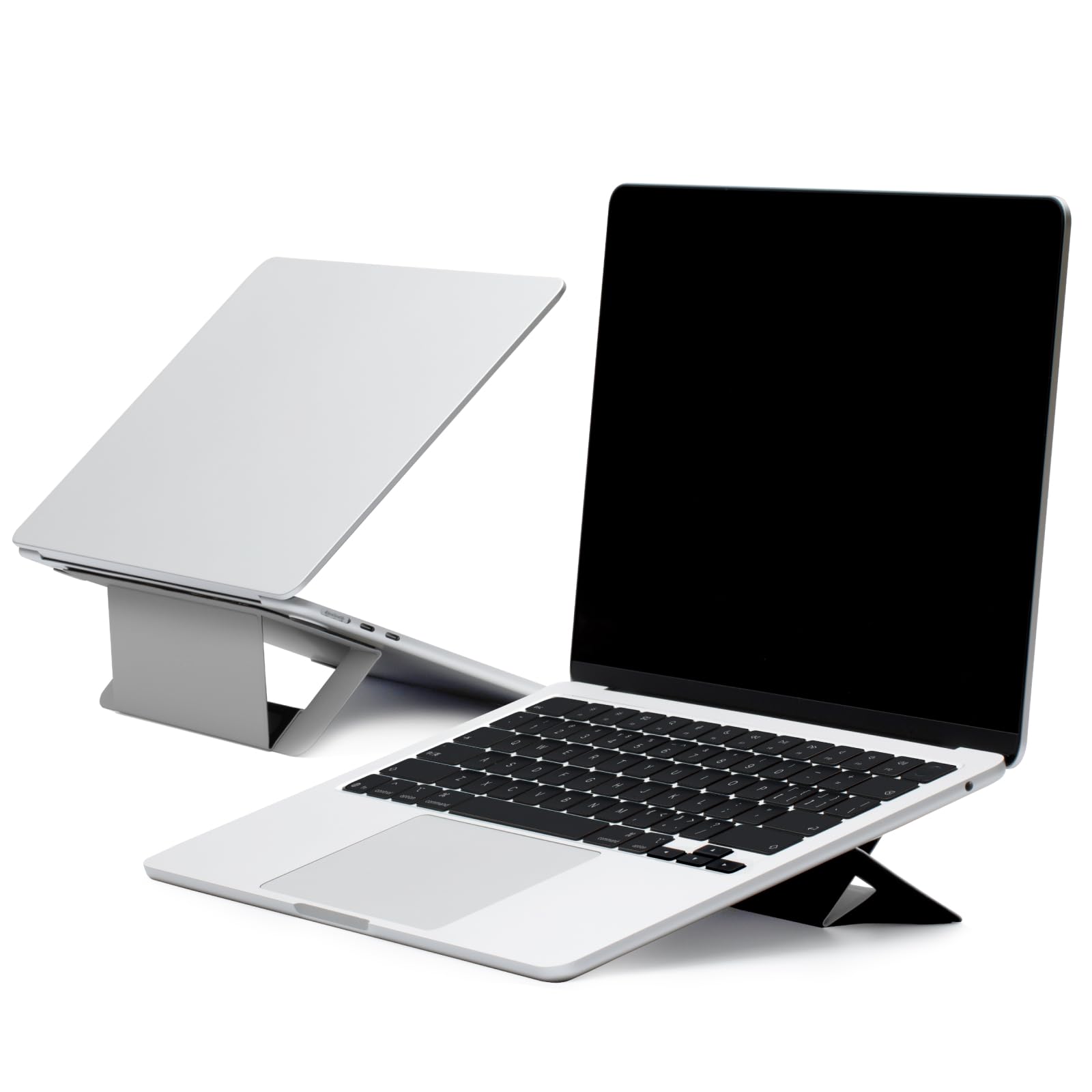 Photo 1 of MOFT Laptop Stand for Desk, Adhesive Airflow Laptop Cooling Stand for Heat Dissipation with 2 Adjustable Viewing Angles, Foldable & Portable Computer Stand Compatible with Laptops 11"-16", Cool Grey