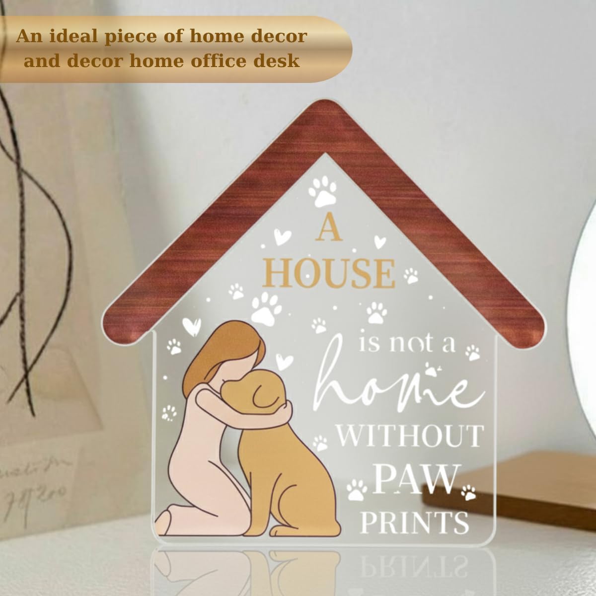 Dog Mom Gifts For Women, Unique Thoughful Dog Mom Gifts, Holiday Acrylic Sign Decor For Dogs Moms, Unique Home Decor Sign With Inspirational Quote, Best Gift for Pet Lovers image 4