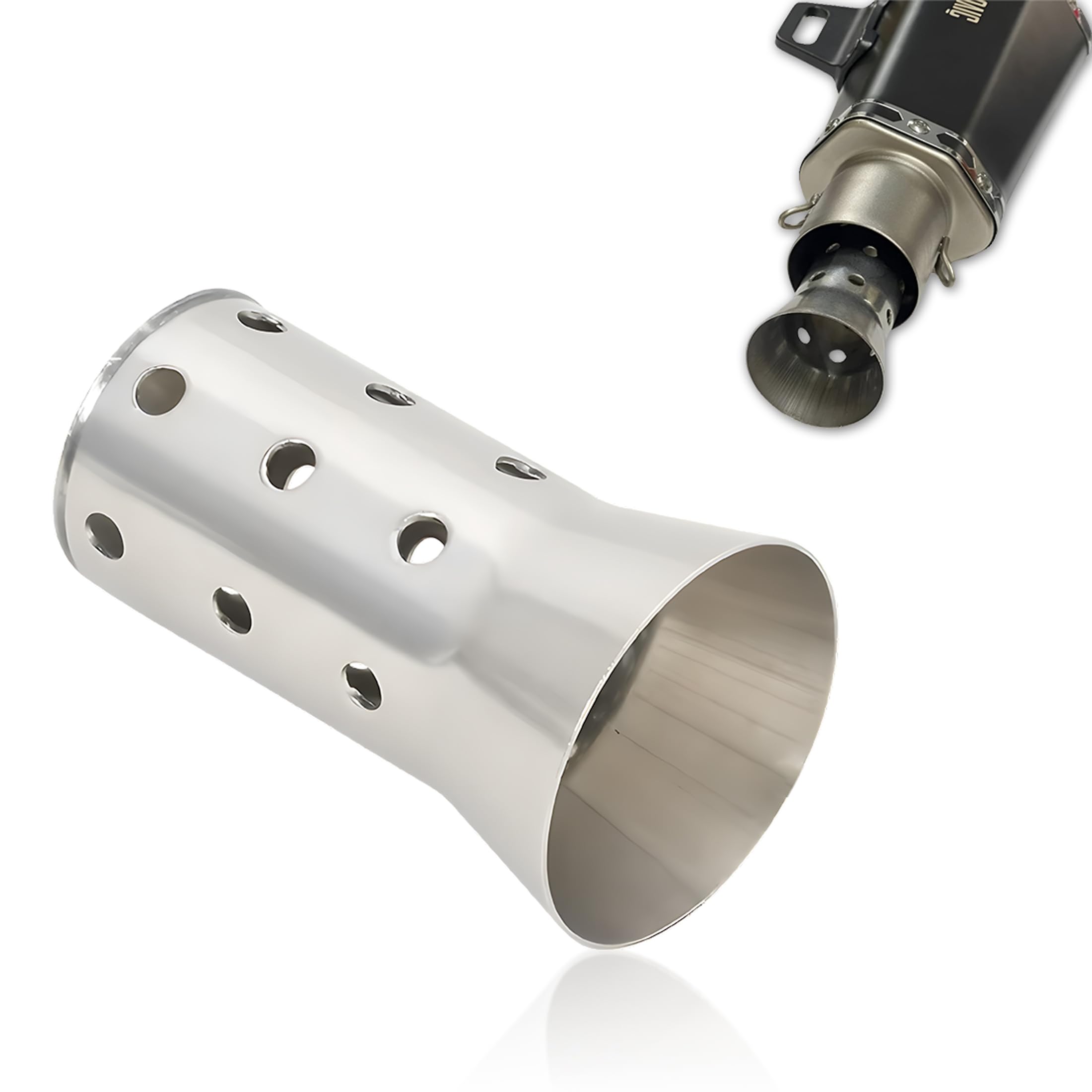 OBEROI'S TRADERS Universal Motorcycle Silencer DB Killer | Stainless Steel Silencer Baffle Noise Reducer Muffler Insert | Fits Most Bike Exhaust Pipes | Easy Installation for Motorbikes & Scooters-picture-19