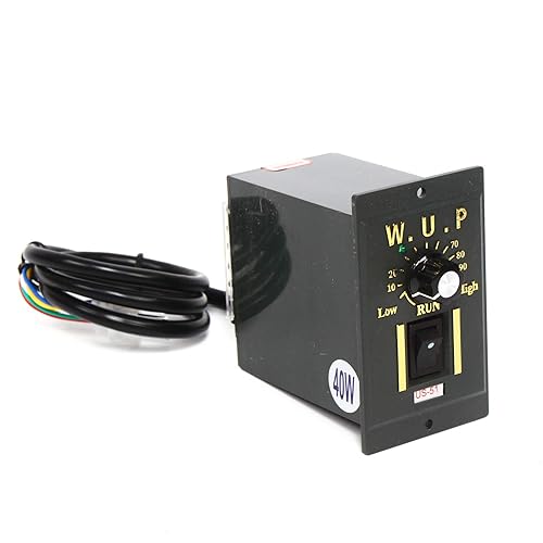 Miniatura 139 de Motor reductor de engranajes variable ajustable de 250W 10K AC110V 135RPM con controlador de velocidad para la industria