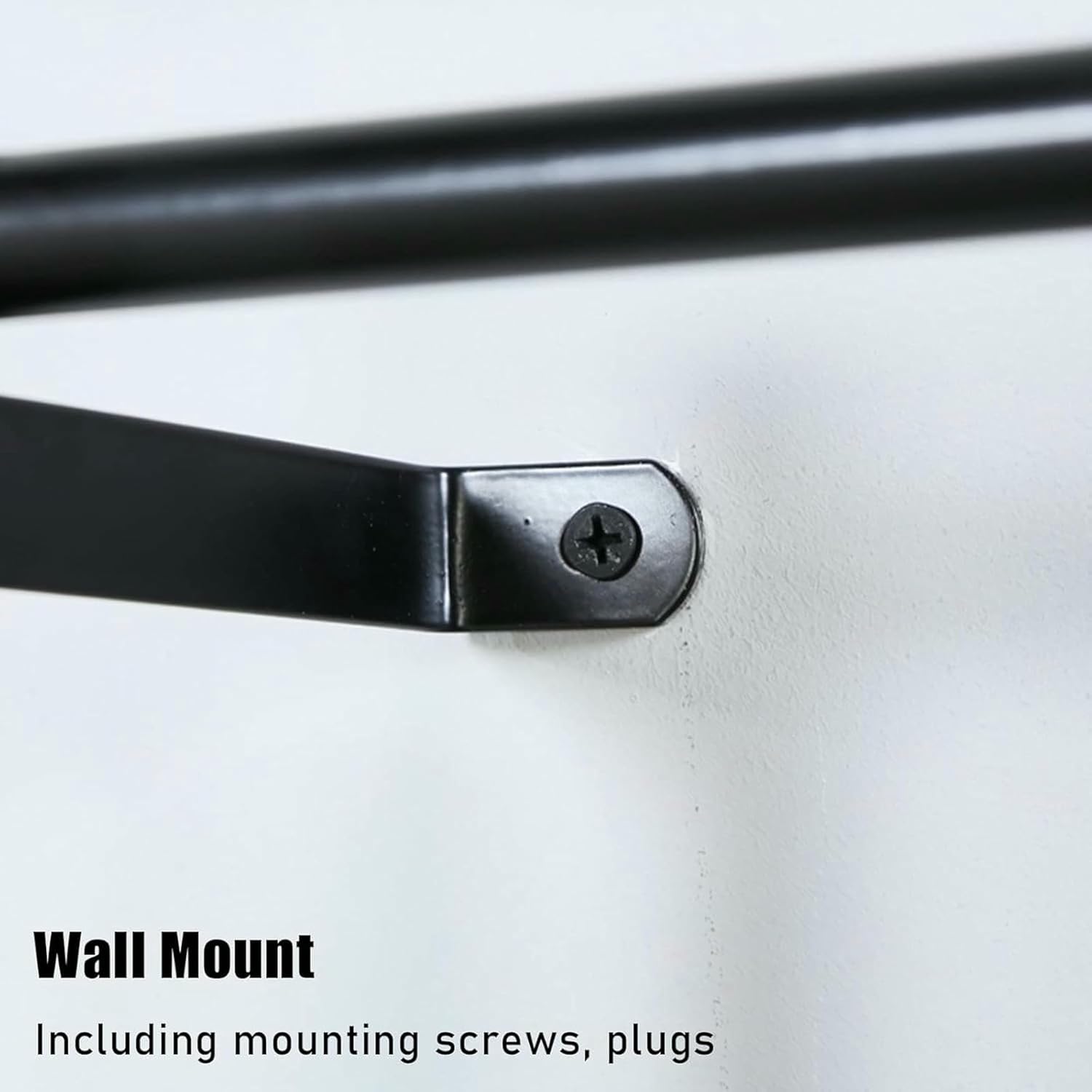 Iron Ribbons/Ties Display Rack Wrapping Paper Organizer Holder for Craft Shops, Wall Mounted Scarves Shelf with Extra Hooks, Multi-Purpose (Color : Black, Size : 40x67cm/15.7x26inch)