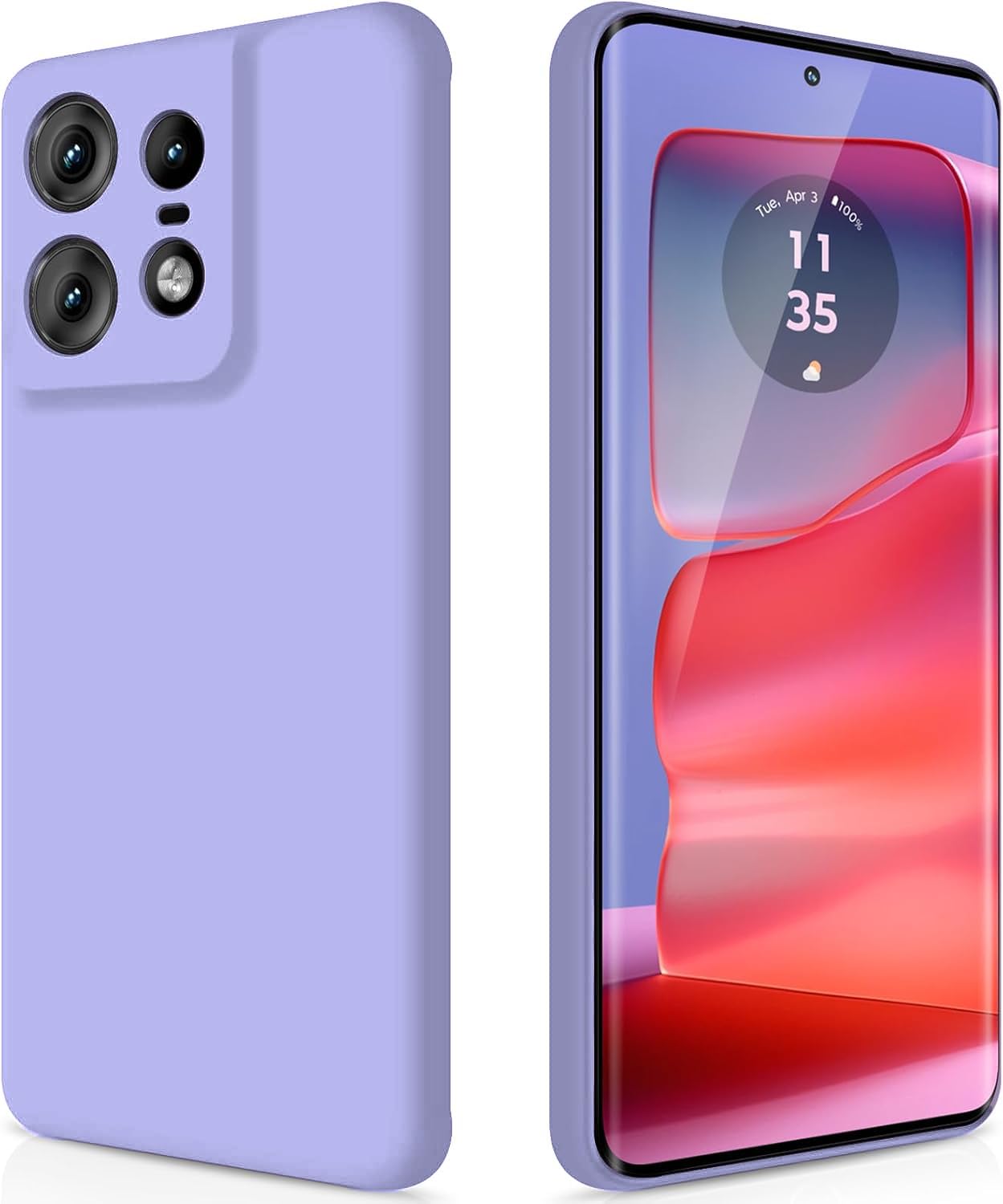 DIZORO Microfiber Candy Case Compatible for Motorola Edge 50 Pro 5g Smooth Touch Cushion Liquid Soft Silicone Gel Rubber Phone Cases Non-Slip Full Bod...