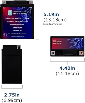 Amazon.com: Mighty Max Battery YTX7L-BS 12v 6Ah Battery for