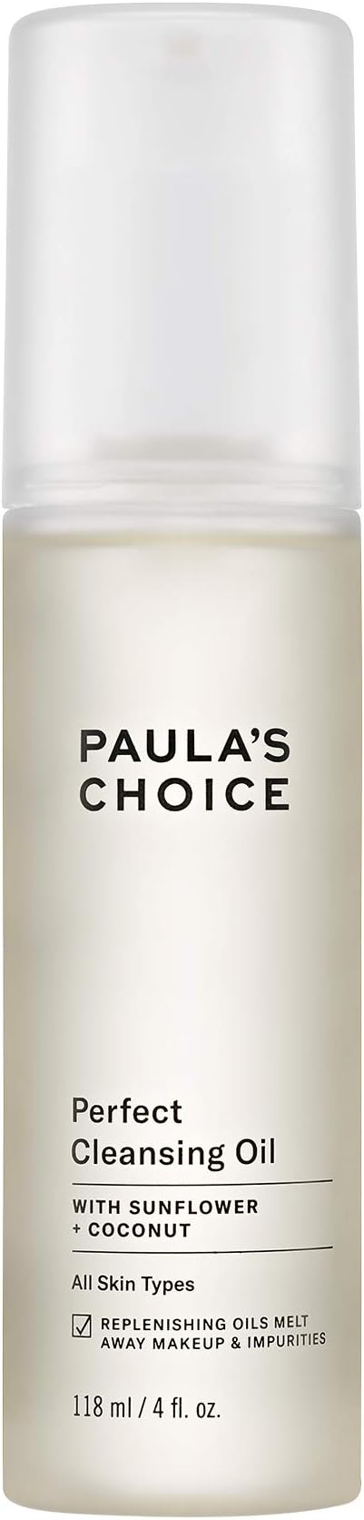 Paula's Choice Perfect Cleansing Oil with Jojoba, Sunflower & Coconut Oil, Fragrance Free Oil Cleanser Face Wash for Dry Skin, 4 Ounce