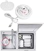 Ultrasonic Mini Dishwasher for Kitchen Sink - Portable USB Washing Machine Household Multifunctional Lazy Dish Washing Device with Red Color