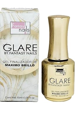 Fantasy Nails Glare Top Finish Gel, 1 Fl Oz Pack of 1, clear
