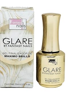 Fantasy Nails Glare Top Finish Gel, 1 Fl Oz Pack of 1, clear