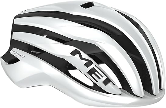 MET Trenta MIPS Helmet, White/Black Matte/Glossy, Medium | bike-helmets