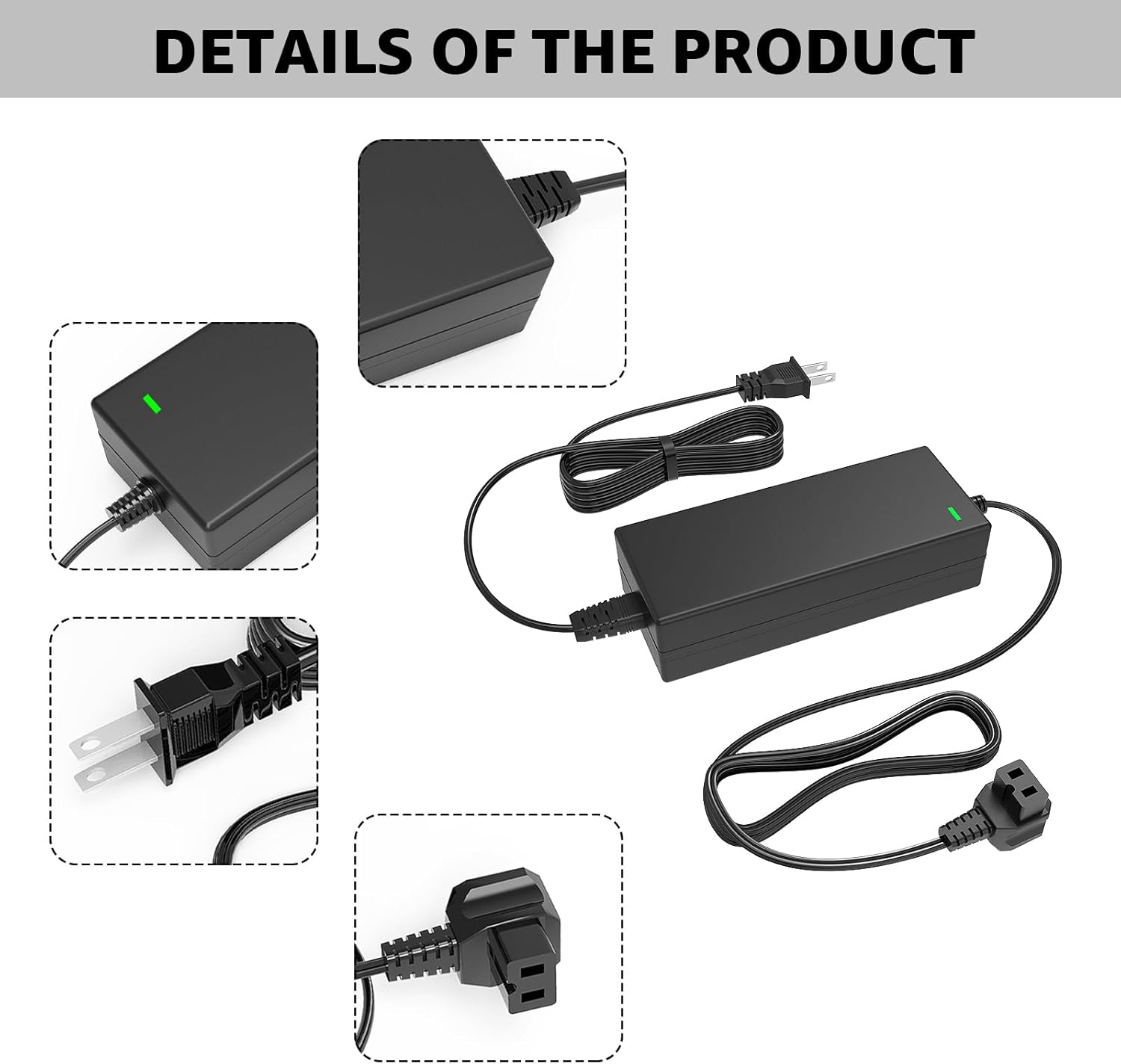 Car Refrigerator AC Adapter Compatible with Bodega, ICECO, Euhomy, BougeRV, Alpicool, ARB, Setpower, JoyTutus Coolers Power Cord for Most 12V Refrigerator Car Freezer Cord
