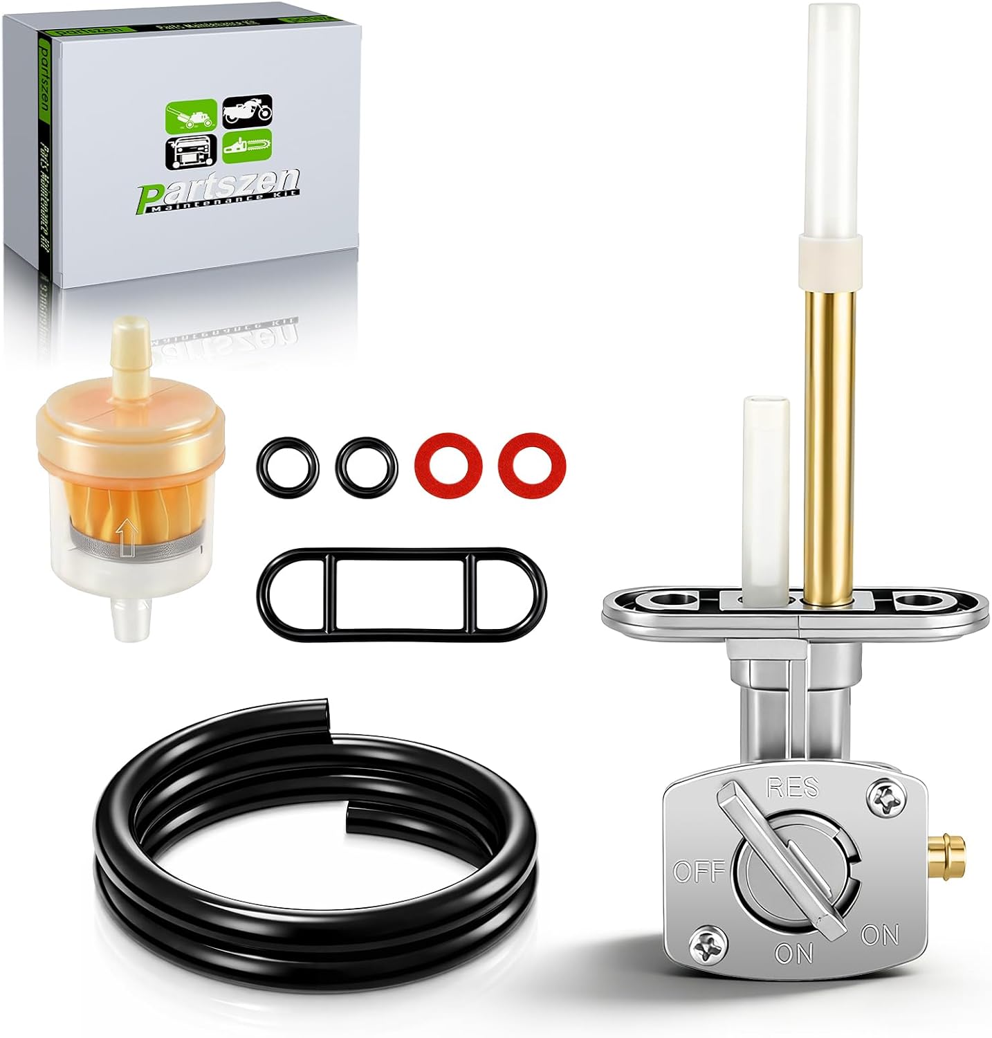 Gas Fuel Petcock Valve Switch Line For Kawasaki Bayou 220 300 KLF300 Suzuki King Quad 300 LT80 LTZ250 LTZ400 Trail Blazer 250 Trail Boss 250 ect
