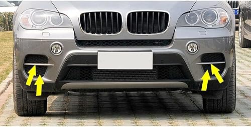 Miniatura 3 de pizarra 1 par de cubiertas de rejilla de parachoques delantero para X5 E70 2011-2013 51117222859 51117222860