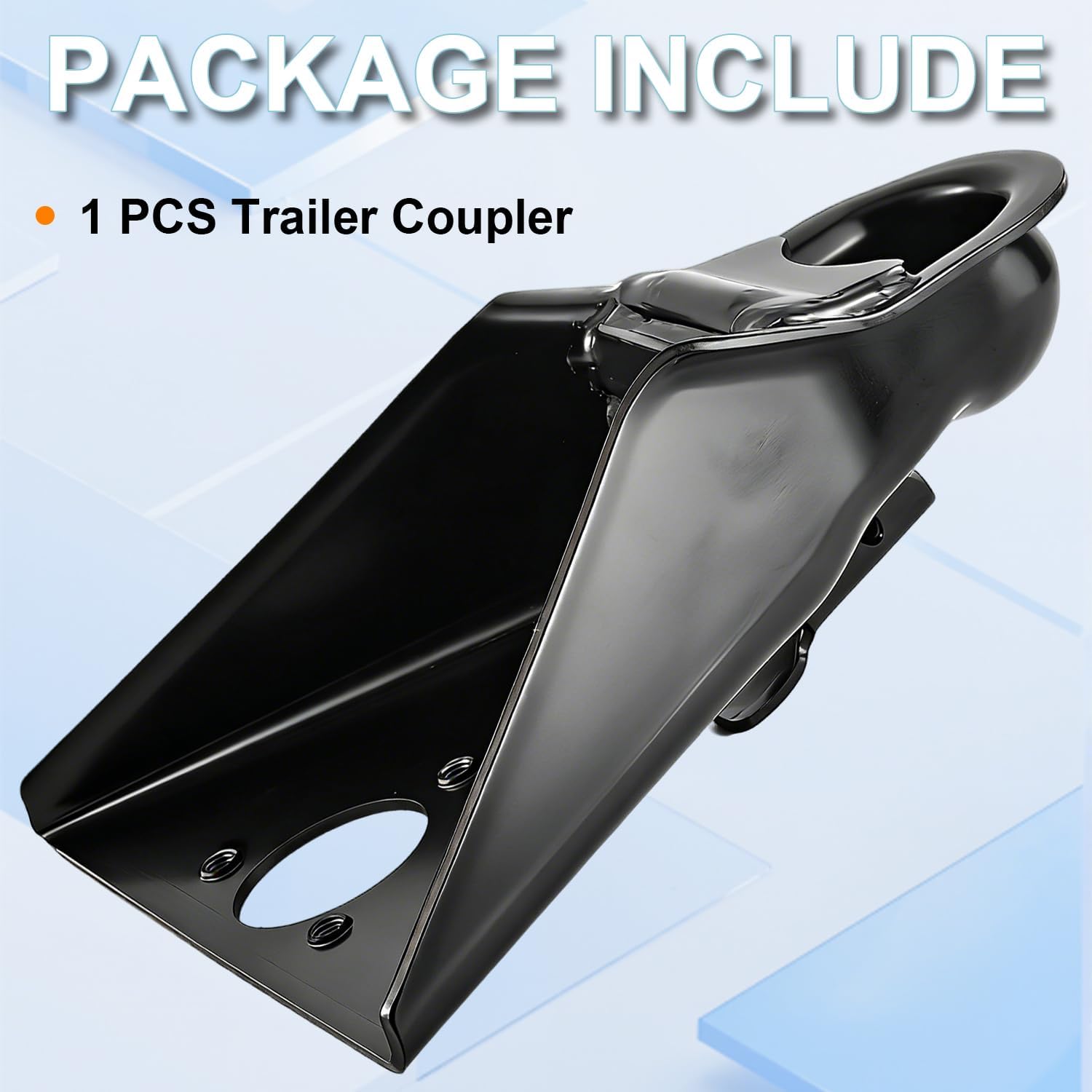 2-5/16" 14,000 lb A-Frame Trailer Coupler – Class IV Heavy Duty, Powder Coated Black, Quick-Lock Design, 2-5/16" Hitch Ball Fits Gooseneck & Equipment Trailers