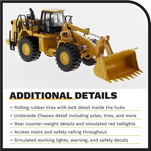Miniatura 5 de Diecast Masters Cargador de ruedas a escala 1:64 Caterpillar 988H Modelo 85697 | Play & Collect Series Cat Equipo de construcción