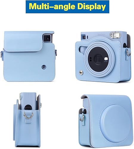 Miniatura 3 de Rieibi Funda cuadrada SQ1, funda protectora para cámara instantánea Fujifilm Instax Square SQ1, cubierta compacta de piel sintética con correa de