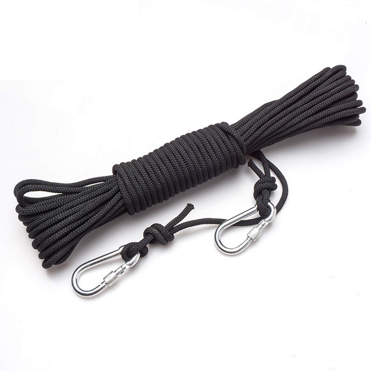 Stendibiancheria, Corda for stendibiancheria resistente all'aperto, Corda stendibiancheria for appendere gli abiti Corda frangivento antiscivolo 6mm, Nero-10m