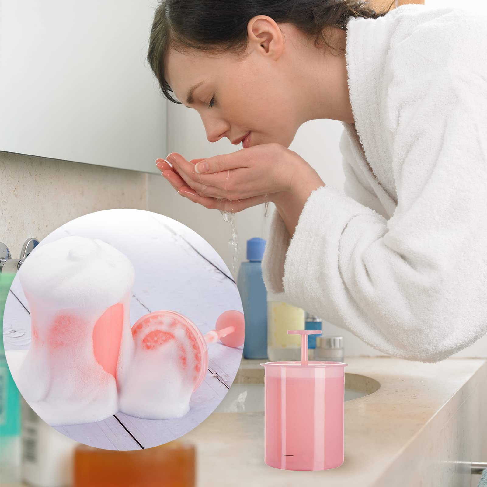 SZXMDKH Schiuma Maker Plastica Bubble Maker Foamer Doccia Portatile Bagno Shampoo Detergente Viso Bubble Foamer Dispositivo di Pulizia del Viso Strumento di Pulizia Della Pelle
