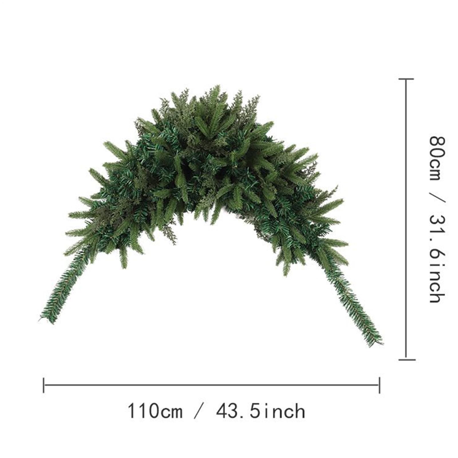 Guirnalda De Navidad para Decoración Agujas De Pino Artificiales | 110 Cm Navideño Para Buzón Para Hogar Pared Ventana Patio Jardín Exterior De Invierno Día De Acción De