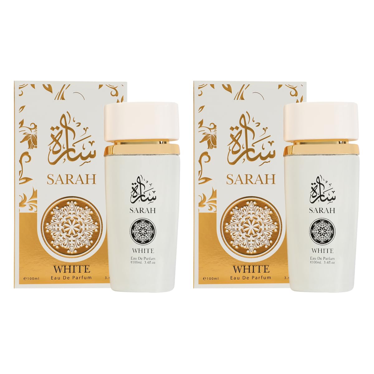 Sarah White Spray Perfume Eau De Parfum for Women Floral Sweet Woody 100ml 3.4 fl oz (2, 100 ml)