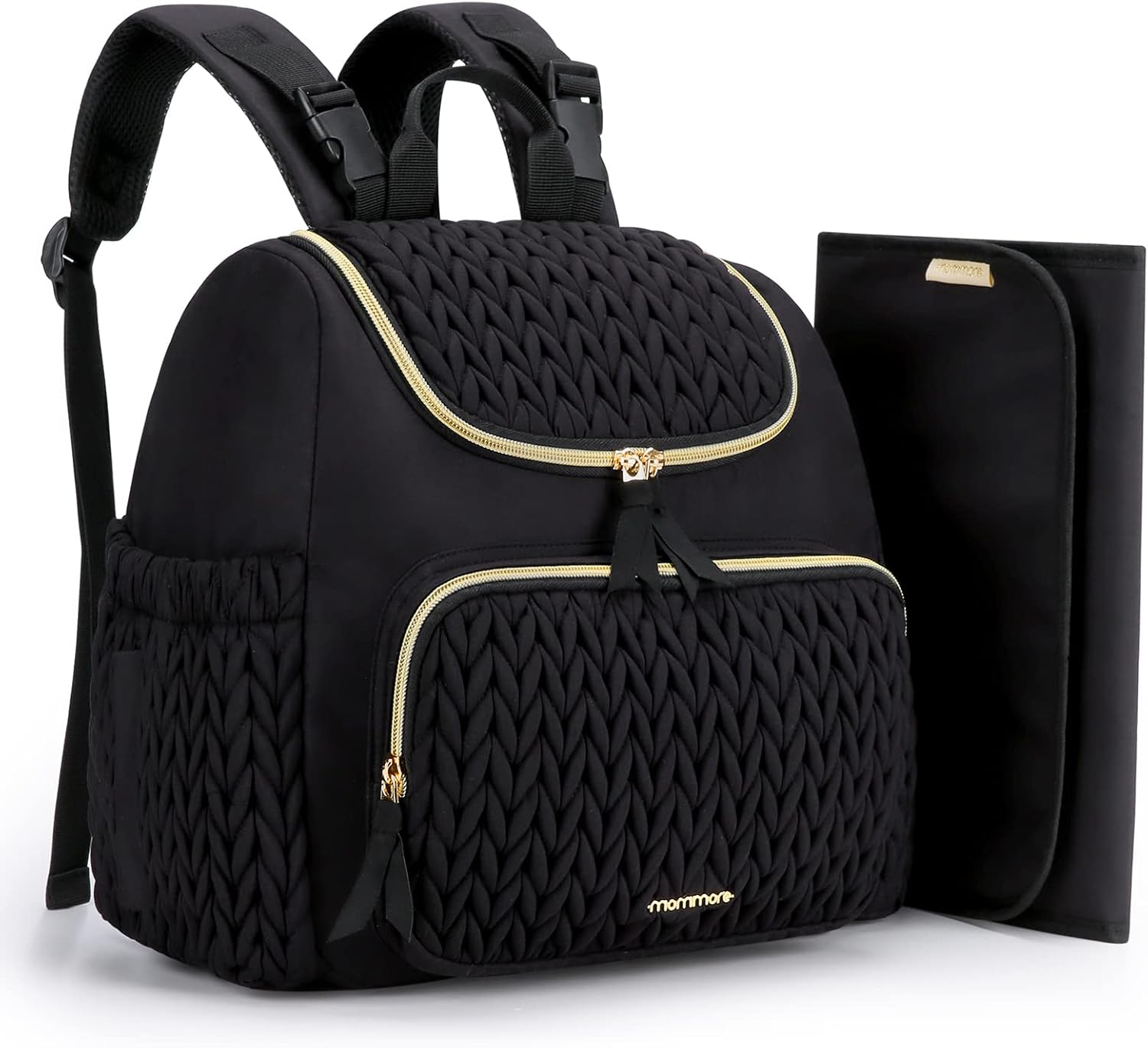 mommore Diaper Bag Baby Travel Backpacks | Diaper Backpacks with Insulated Pockets, Changing Pad, Stroller Straps