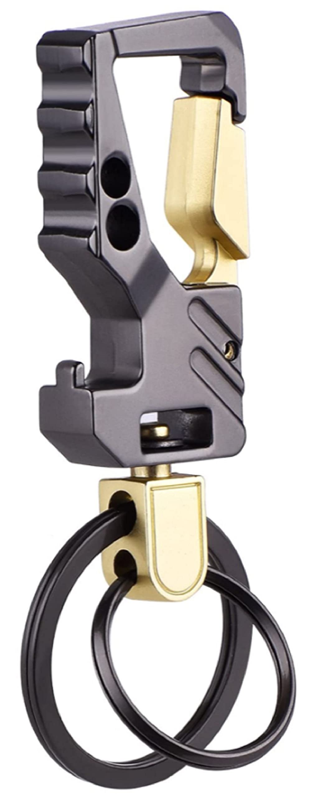 Contacts Heavy Duty Stainless Steel Keychain with Bottle Opener for Men and Women - Gun Metal Gold(Pack of 1-NEW)