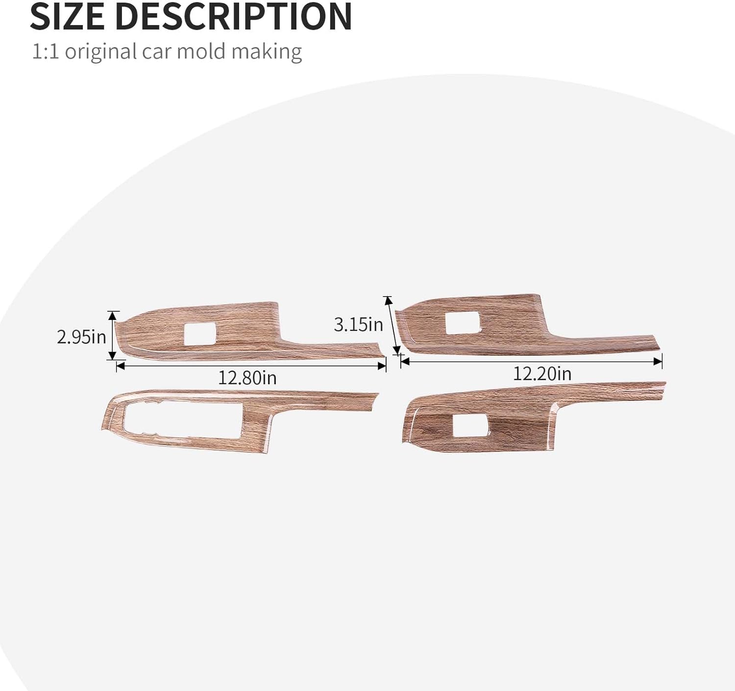 Linskip Power Window Switch Panel Covers Trim Compatible with Chevrolet Silverado & GMC Sierra 2022+, Door Panel Controls Trim, Silverado Interior Accessories(Wood Grain)