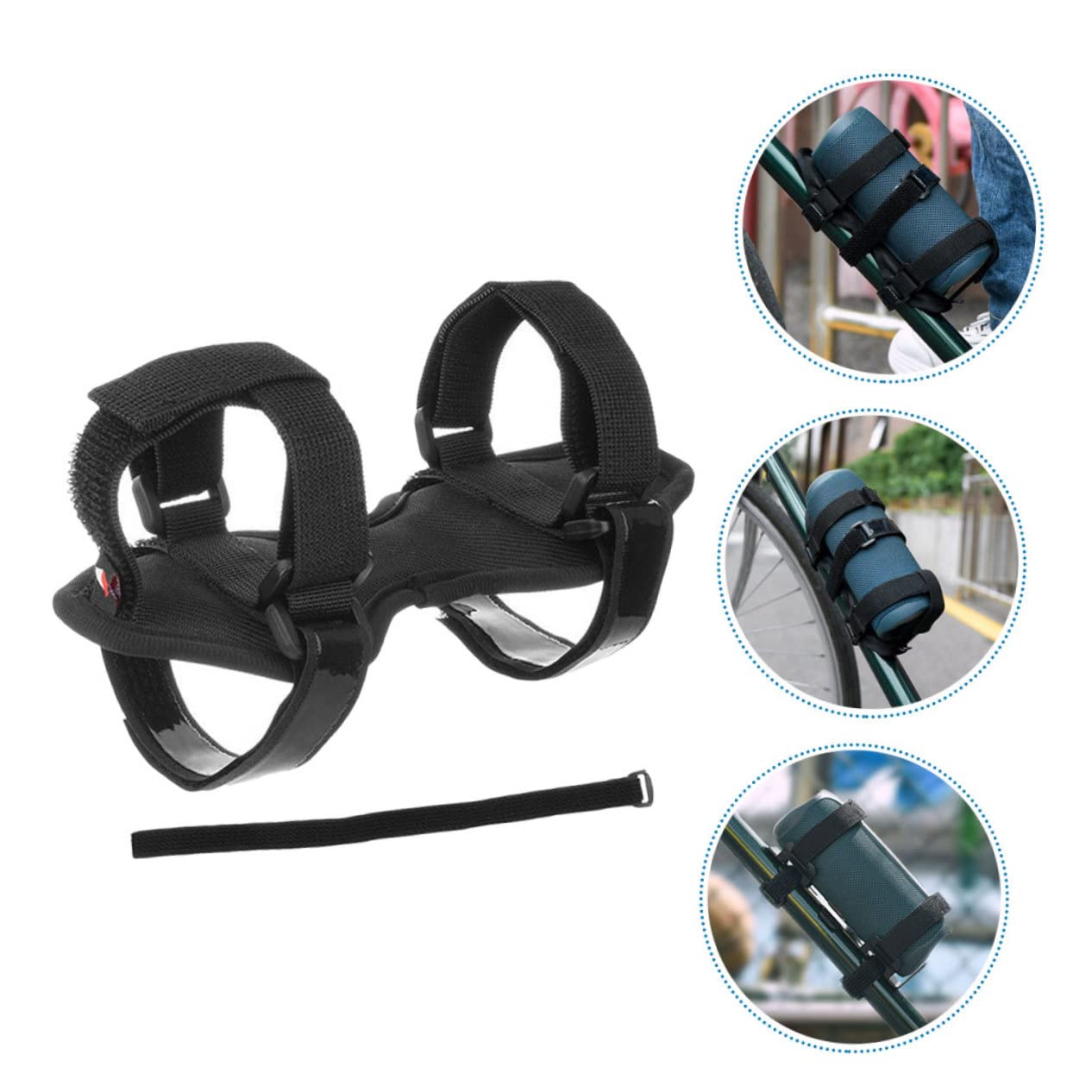 TOYANDONA portavasos de Bicicleta mi Bike Agua Porta Bebidas para Bicicleta portavoz portabotellas para Bicicleta Reutilizable Soporte para Botella de Bicicleta Nailon Negro