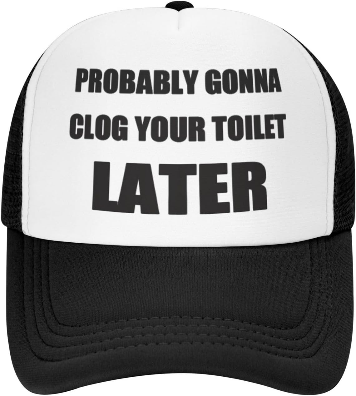 Funny Trucker Hats-Lightweight and Breathable Polyester Mesh Baseball Cap, Adjustable Fit Fishing Black Hat