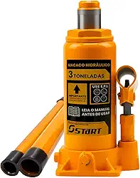Macaco Hidráulico Tipo Garrafa Start – 2T 3T 5T 10T 20T Automotivo Universal Portátil Compacto Reforçado para Carros, Utilitários e Caminhões (3TON)
