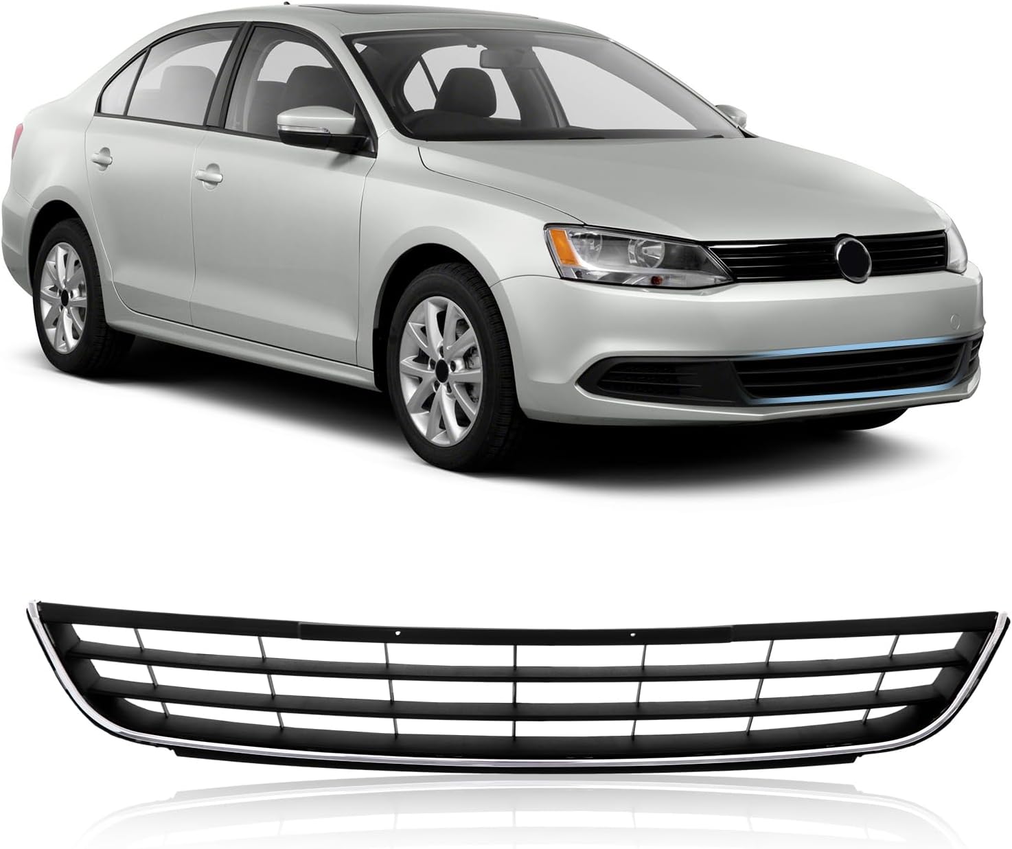 CarPartsDepot Volkswagen Jetta 2011-2014 Front Reaplacement (Grille, Lower Center)
