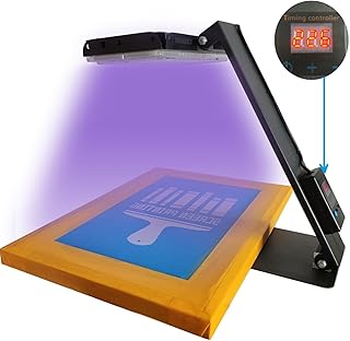 25W LED Exposure Unit for Screen Printing - Foldable Design, 1-999s Adjustable Exposure Time for Screen Printing Plate Making and Cyanotypes