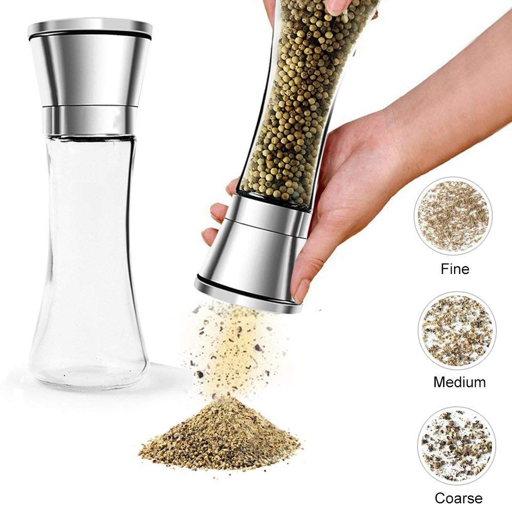 Ndimates Mix & Match – Set Di 2 Macinasale E Macinapepe In Acciaio Inox Con Ingranaggi In Ceramica, 15 Cm - 5