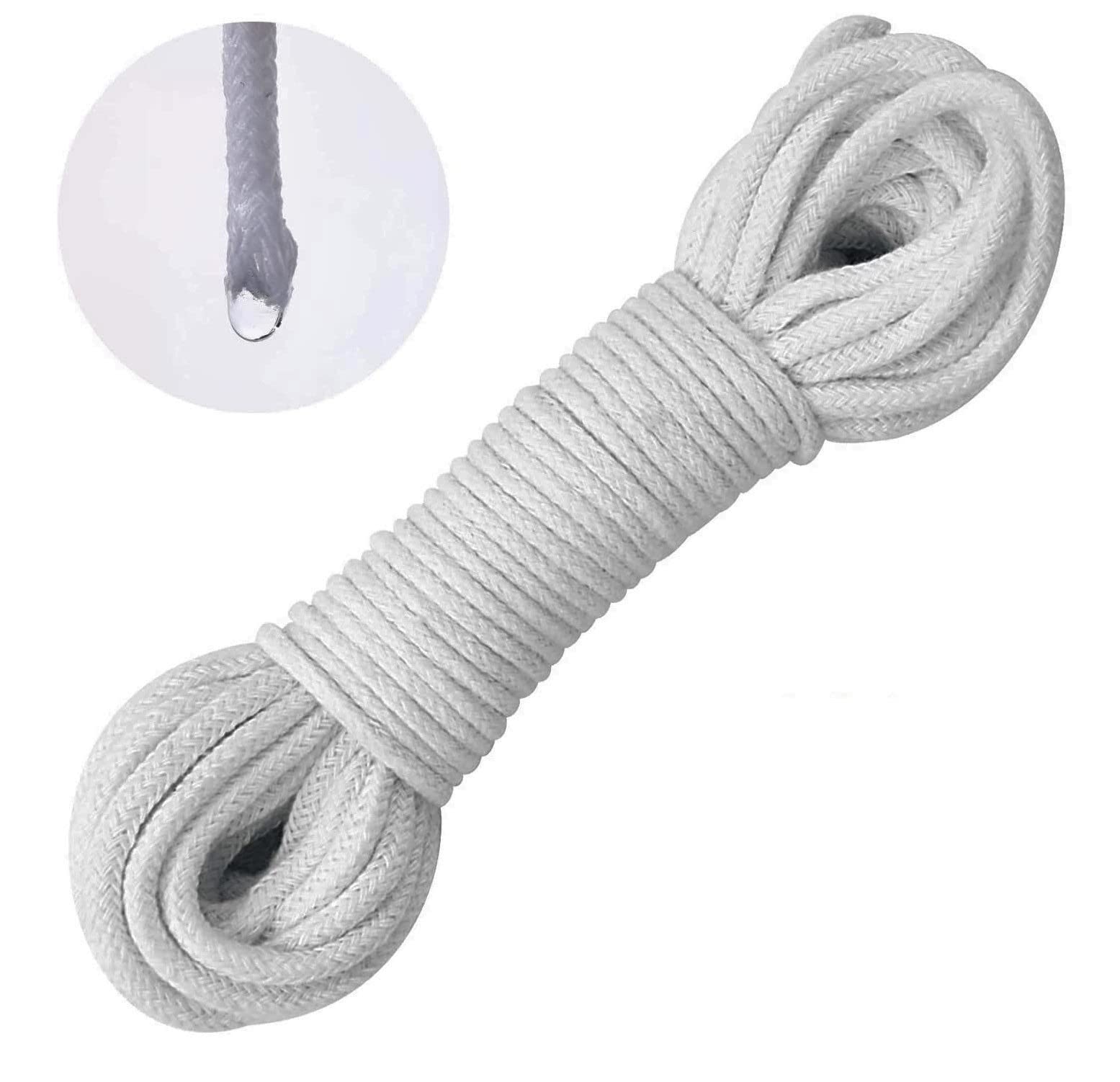 Oxypot® 1/4 Inches Self Watering Wick Cord String Cotton Rope for DIY Plant Automatic Watering Device (40 Feet) (40 Ft.) (B0BXH896F6) Amazon Price History, Amazon Price Tracker