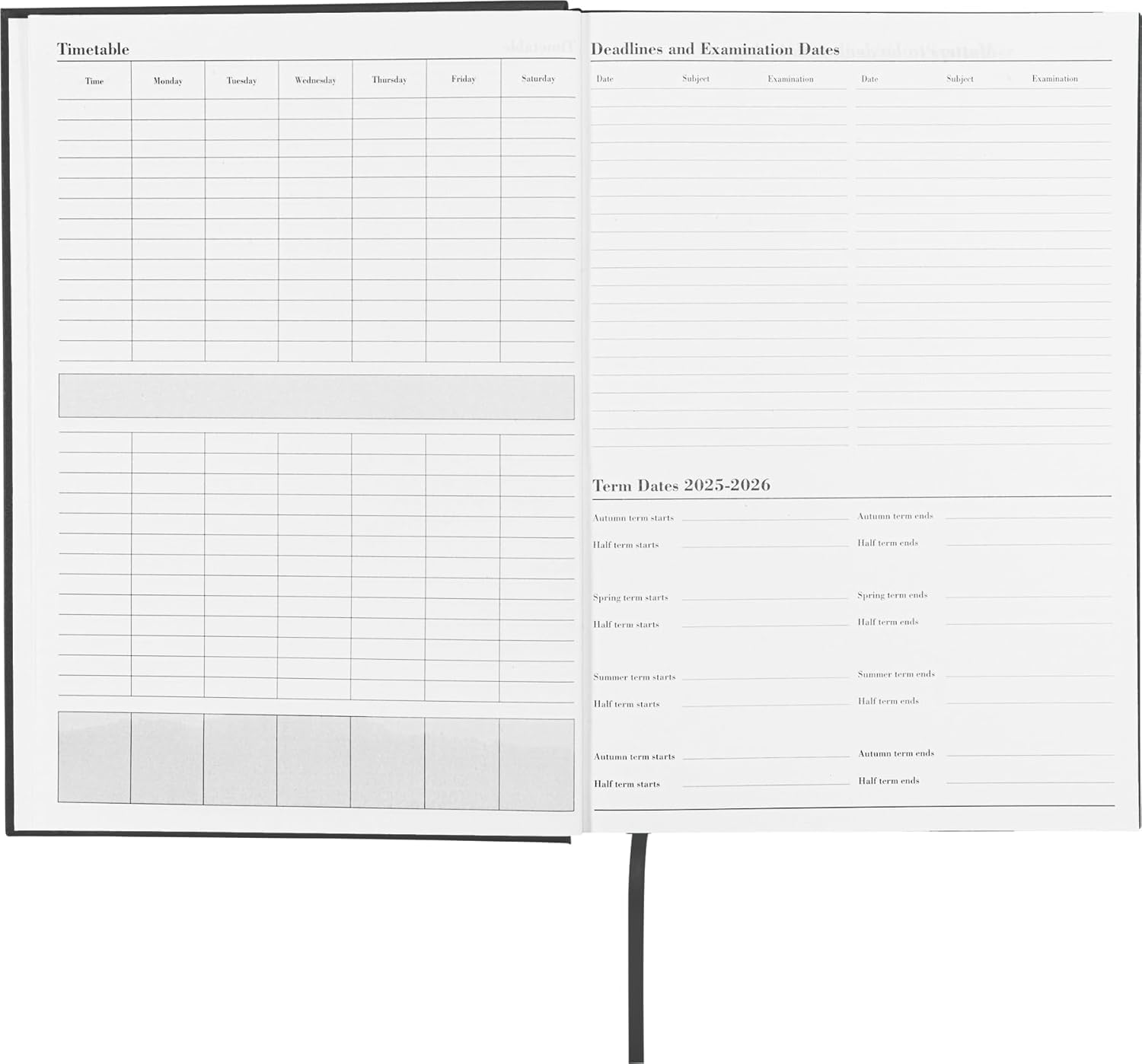 Top Sale 2025-26 A5 Page Per Day Academic/Mid-year Diary - Blue - Foto 12