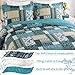 VAPUTAR Quilts Queen Size - 3 Piece Cotton Quilted Bedspread Coverlet, Soft Lightweight Quilted Bedding Set, Patchwork Boho Quilt with Pillowcovers Suitable for All Season and Room Decor (Dream Blue)