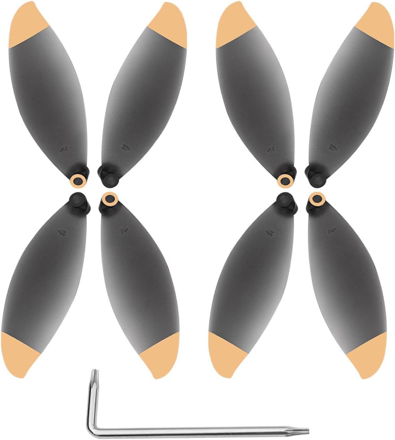 ZEZEFUFU Gold 4 Pairs Quick Release Propellers Drone Blades Spare Parts for Parrot Anafi Drone CCW/CW Propeller Blades Props