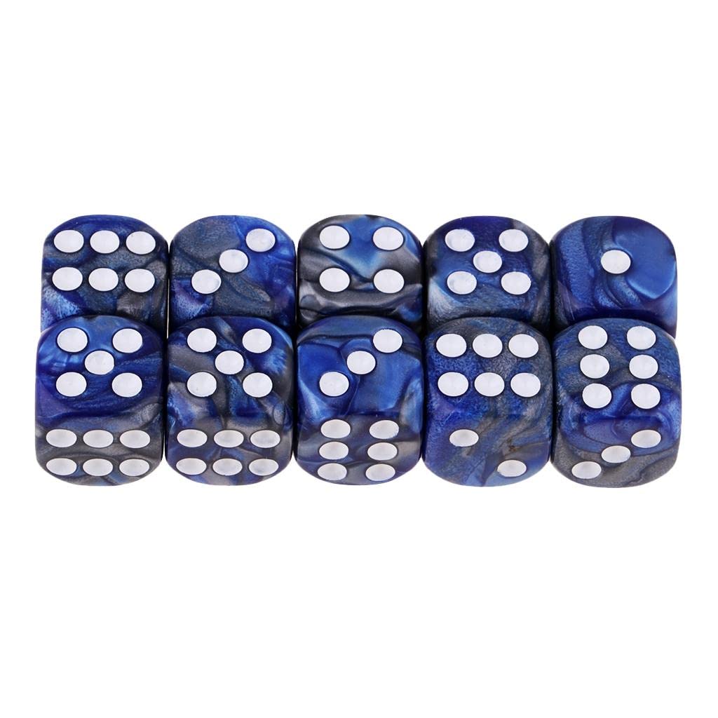 ATORSE Toy 6-Sided Game Dice 16mm Dice for Board Games and Teaching Math Blue+Silver-Toys & Hobbies-Games-Role Playing Games-Dungeons & Dragons-Accessories & Dice-image-34