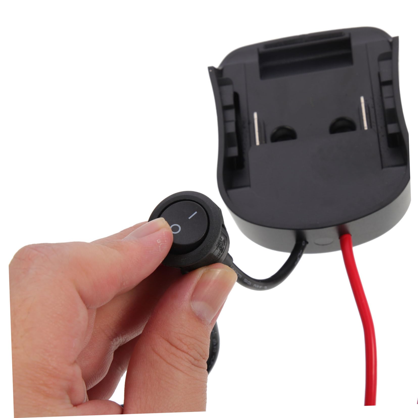 NUOBESTY 3 Piezas Adaptador de batería de 18V batería para convertidor de al Adaptador de la Fuerza camión Voltaje de Fuente de alimentación Camiones RC AbS Negro